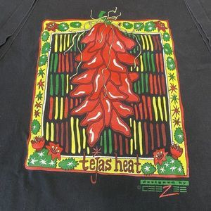 Vintage Chili Peppers T Shirt Size XXL Tejas Heat Single Stitch Black 1990's
